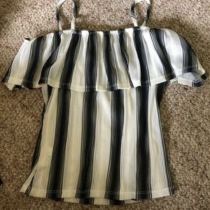 Off the shoulder with straps